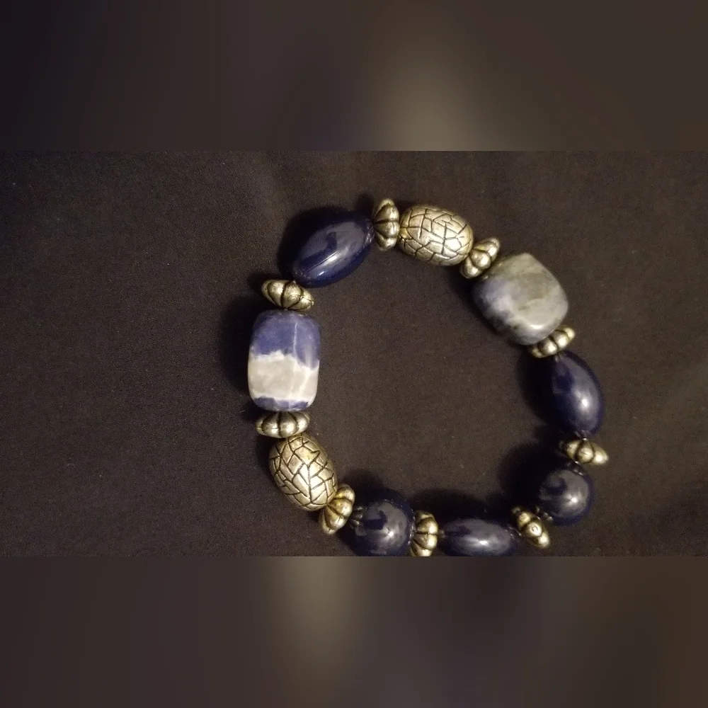 Bundle- Navy blue bracelet and summer skirt with top. Bundle style together. - Picture 2 of 3